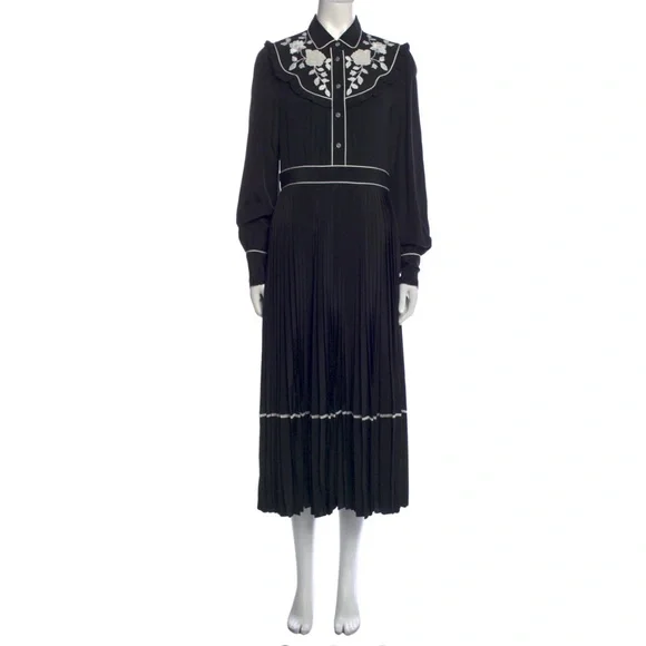 Authentic Kate Spade New York x The Madison Ave. Collection 100% Silk Shirtdress
